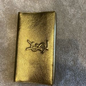 Gold ysl saint laurent clutch - used
